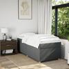 Maison Exclusive - Sommier à lattes de lit avec matelas Gris foncé 90x200 cm Tissu