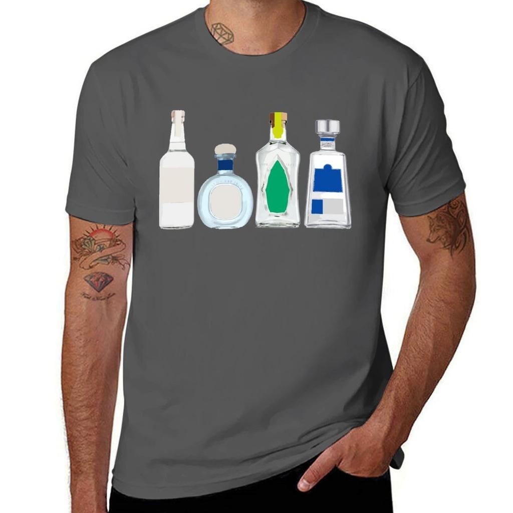 Tequila Bottles TShirt Urban Style Print TShirt