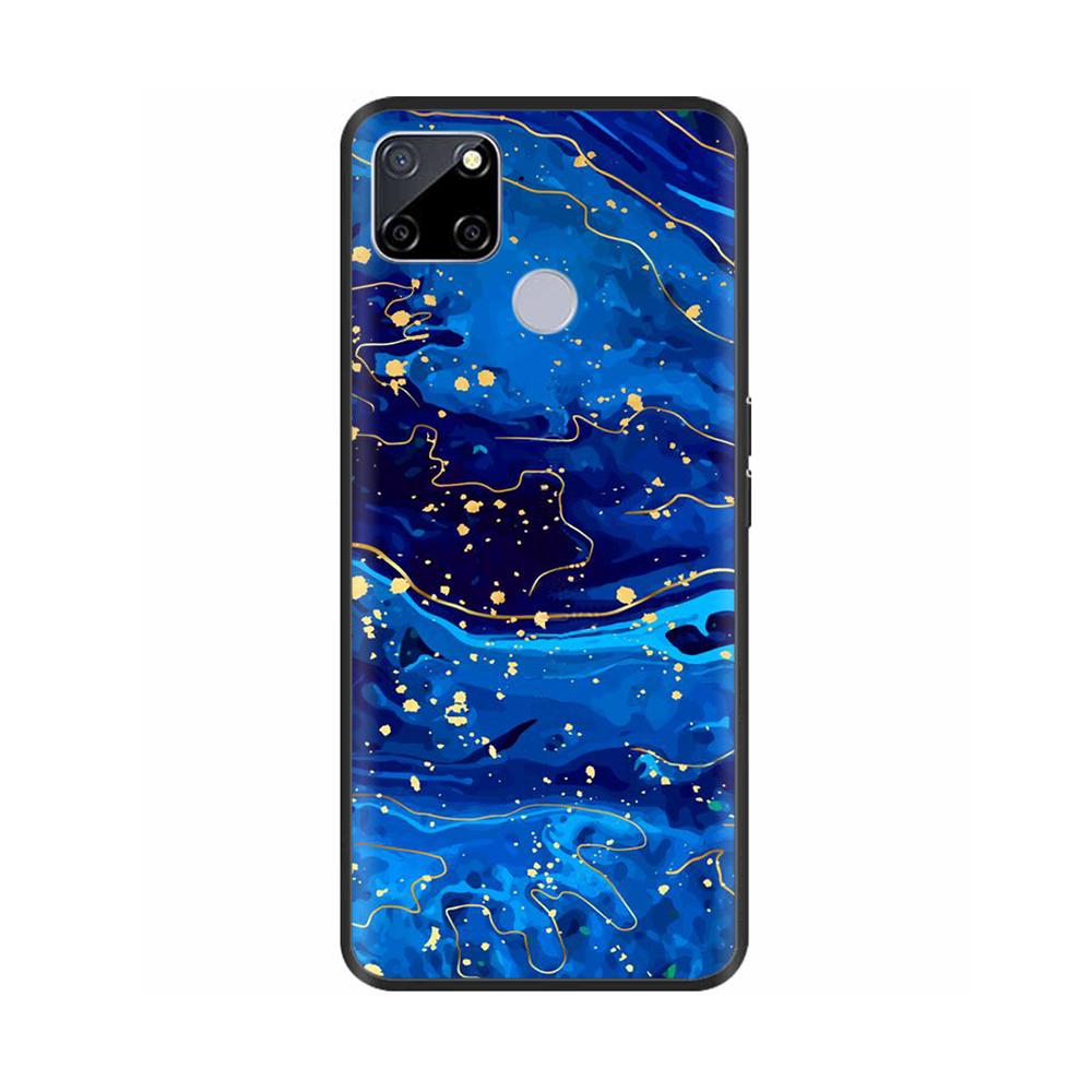 Чехол для Realme C25 C25s Мягкий Милый Чехол для OPPO Realme C25Y C21Y Силиконовый Черный ТПУ Чехол для Телефона Для OPPO Realme C21 Цветочный Чехол