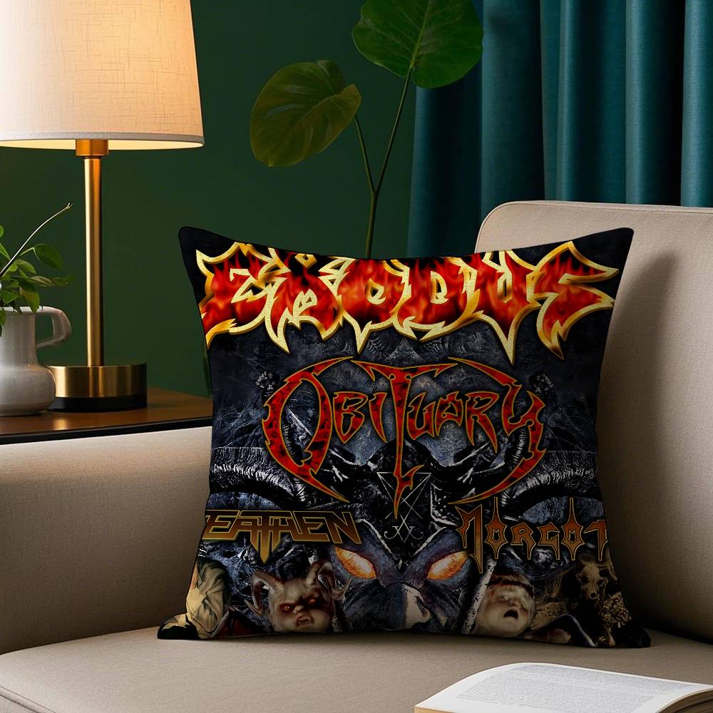 Rock Band-E-Exoduss Наволочка Плюшевая ткань Мягкая Наволочка Двусторонняя печать Наволочка Подарки для дома