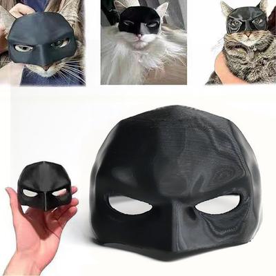 Маска кота летучей мыши Забавная черная маска в форме летучей мыши Шлем-маска для домашнего кота Аксессуары для костюмов на Хэллоуин для кошек Реквизит для фотосессии Украшение на Хэллоуин