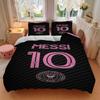 3Pcs Messi Jersey Bedding Sets For All Sizes New 3D Printed Bed Cover Comforter Duvet Cover Pillowcase Bedroom Decoration