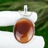 Подарок для нее Кулон из стерлингового серебра 925 пробы с натуральным агатом из Ботсваны