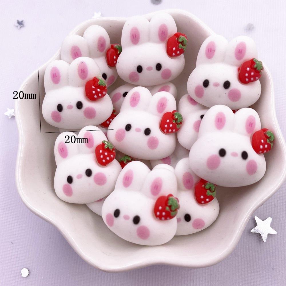 10 шт. ручная роспись из смолы Kawaii красочный кролик с плоской спинкой каменная фигурка альбом для скрапбукинга DIY Декор аксессуары для дома ремесла