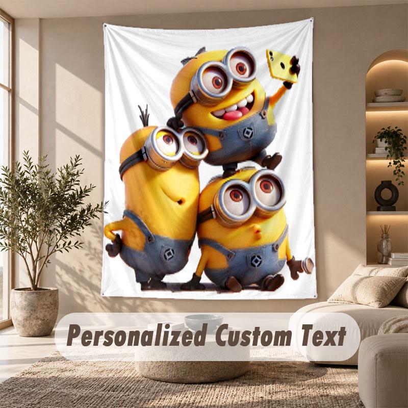 Wall Hanging Tapestry Art Cloth Bedroom Room Background DecorMinions Despicable Me