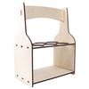 Wooden 6 Holes Beer Red Wine Dispenser Bottle Storage Rack Holder Shelf Storage Organizer for Bar