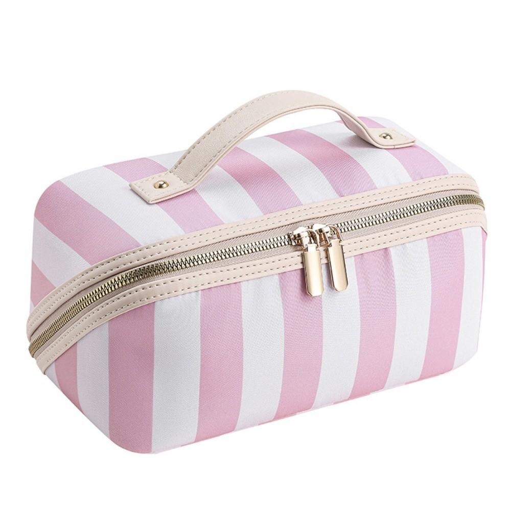 Polka Dot/Striped Women's Cosmetic Bag Vintage Travel Cosmetic Case Makeup Accessory