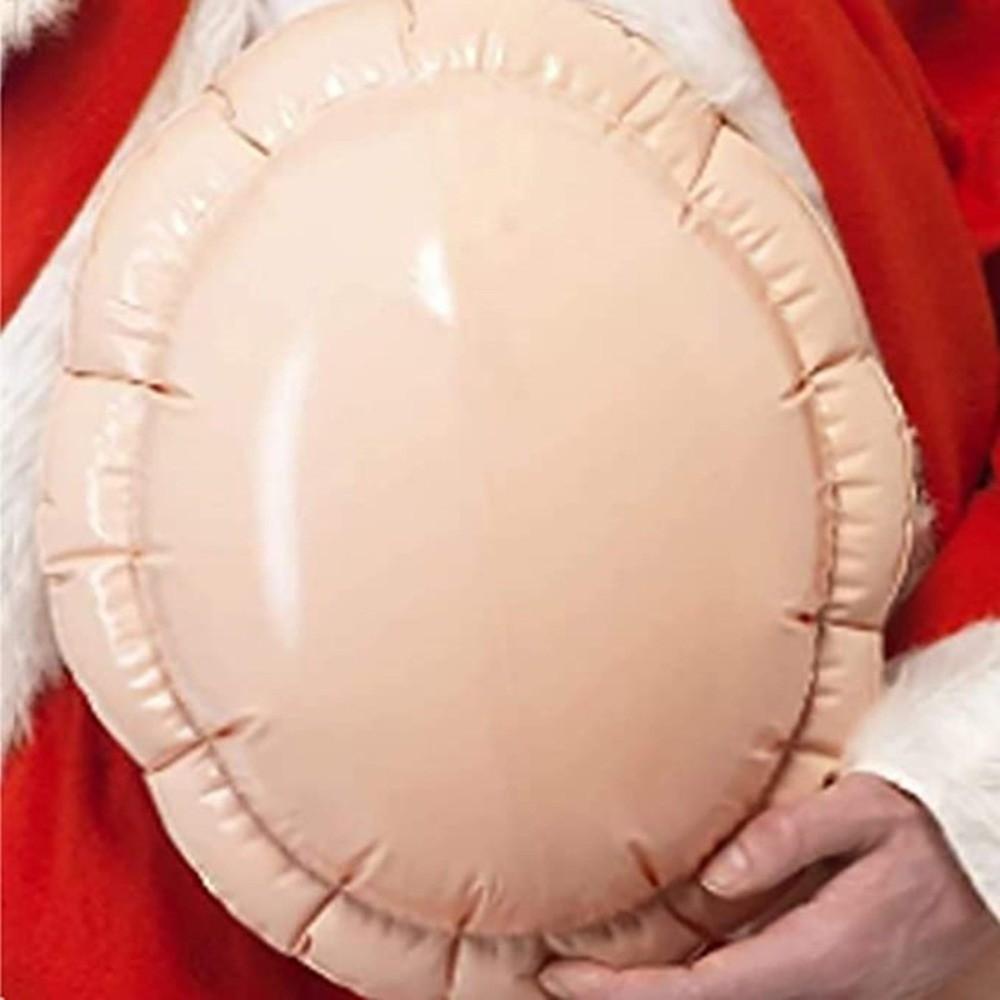 Realistic Fake Pregnant Belly Spoof Santa Inflatable Beard Christmas Cosplay Accessory
