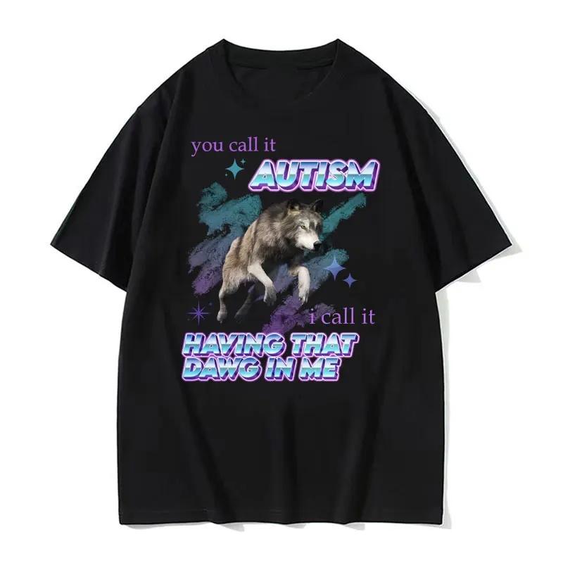SpringSummer New Mens and Womens Autism Funny Skeleton Fan Printed Cotton Tshirt Fashion Short Sleeve Round Neck Tshirt
