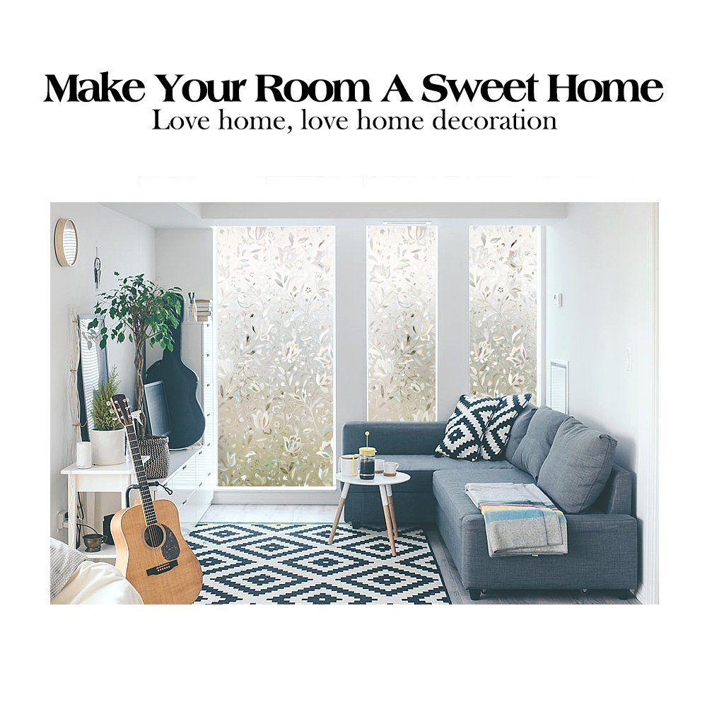 Sticker Non-Adhesive 3D Static Decorative Privacy Window Films Glass Sticker Window Glass Sticker