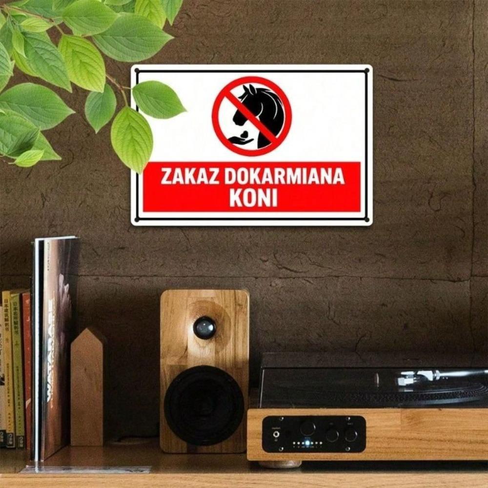 Винтажная металлическая табличка на стену 'Кормление лошадей на ферме запрещено' Рустикальный декор для сарая 20x30см