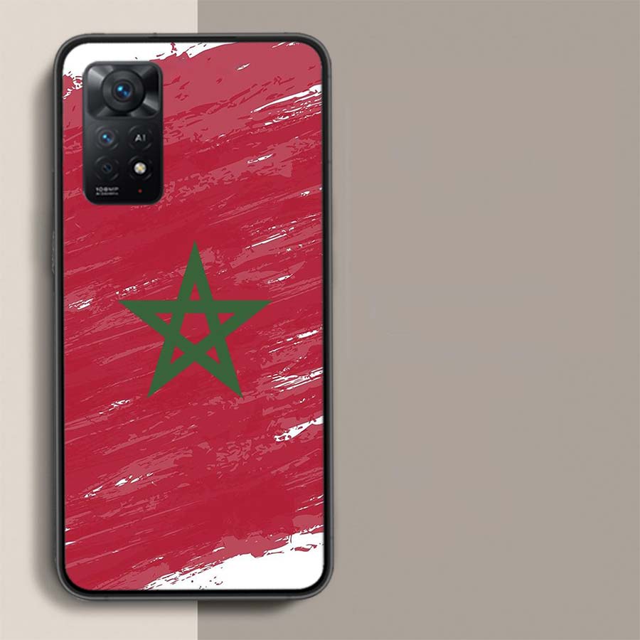 Чехол для телефона с флагом Марокко для футбола Для Redmi Note 14+ 13 Pro Plus 14C 13C 12C 12 10A 10C 10 9 8 9A 9C 9T 8A 7 Pro Xiaomi Capa Cover