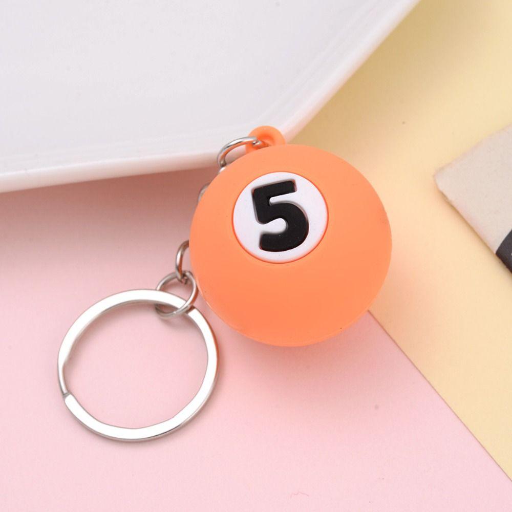 Durable Billiards Keychain Wear-resistant Pendant High Quality Number Beads