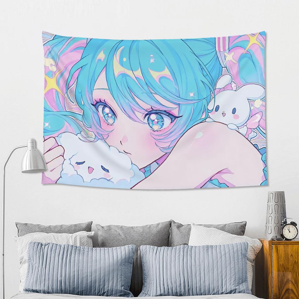 Colorful Anime Girl Tapestry Room decoration Home Decoration Tapestry Decor Accessories Cute Room Decor