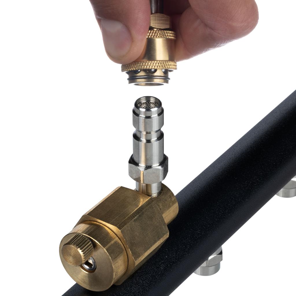 Undercarriage Washing Lance On Wheels With 1/4" Quick Connector - 7 Nozzle Holes