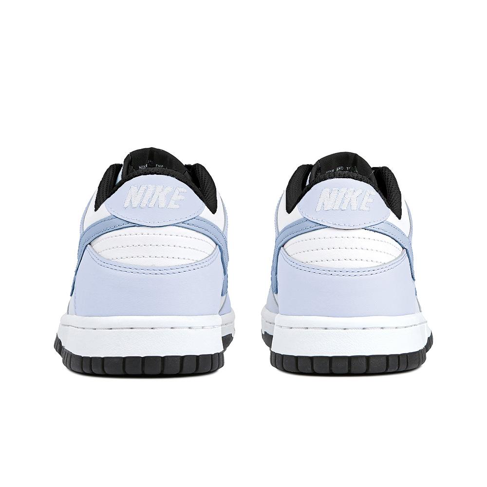 Nike Кроссовки Dunk Leather с амортизацией, устойчивые к истиранию, износостойкие, низкие, для скейтбординга, детские, сине-белые, CW1590-100(Команда189-)