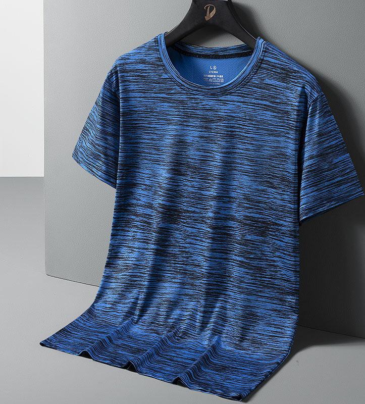 Мужская летняя футболка с рисунком бамбука, быстросохнущая, из ледяного шелка, размеры M-8XL, короткий рукав, круглый вырез