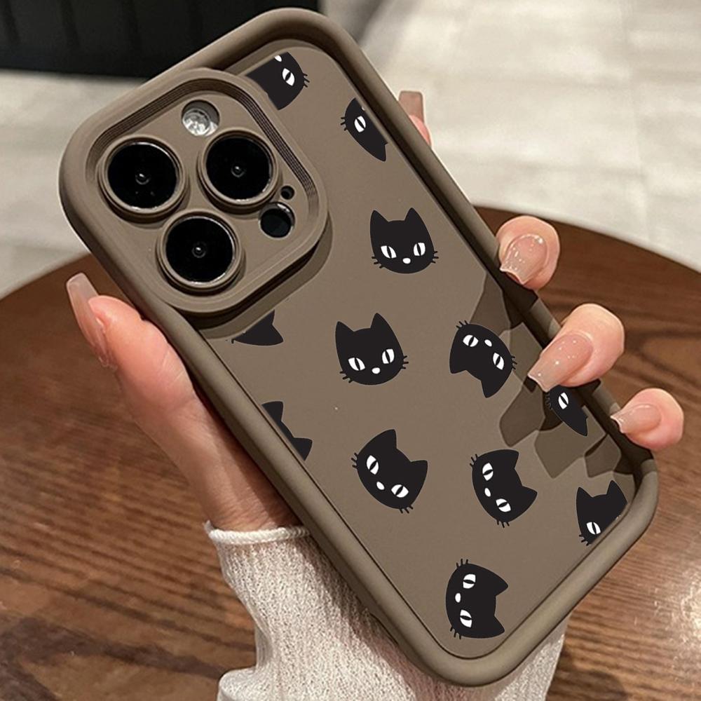 LZ8 мультяшный кот милый художественный силиконовый чехол для телефона Xiaomi 11 Lite 5G 14T Redmi 14C 13C A3 Note 12 11 9 10 13 Pro Plus противоударный задний чехол