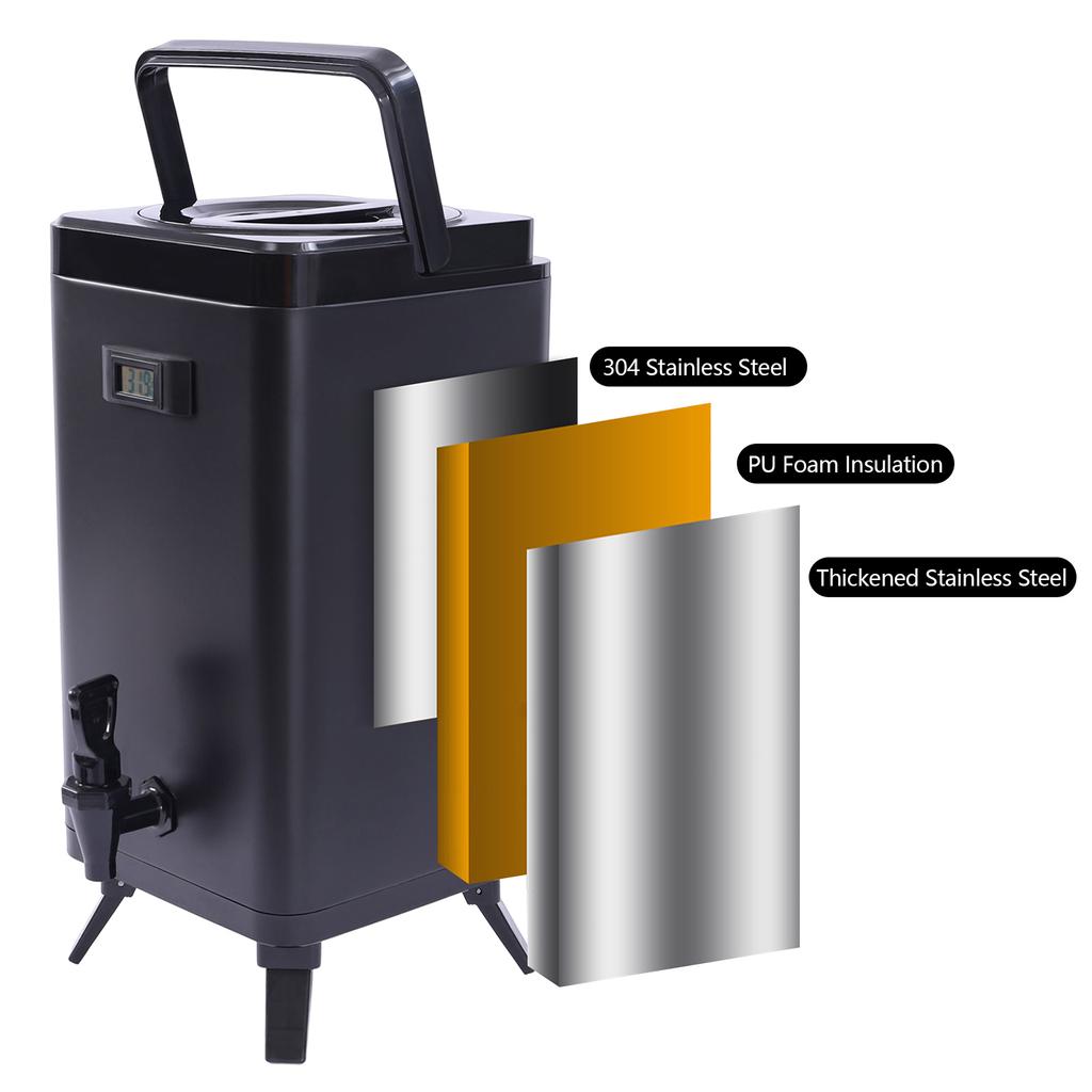 12 л Изолированный диспенсер для напитков с краном, 24 часа горячий/холодный термос, контейнер для больших напитков из нержавеющей стали для вечеринки, свадьбы, кафе