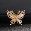 Opal Stone Gold/Silver Fashion Jewelry Wedding Rhinestone Brooch Pin Butterfly Brooch Pin Women