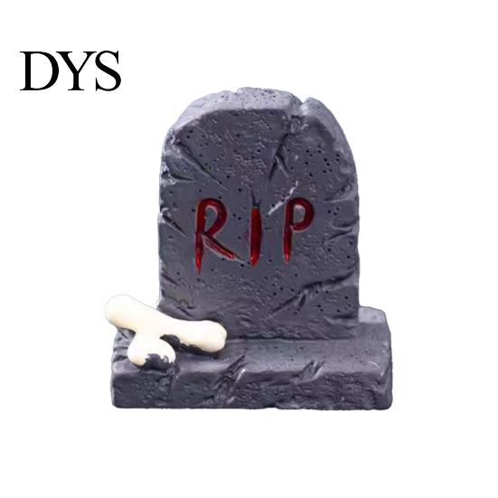 Halloween Aquarium Ornaments Miniature Resin Ornaments, Micro Landscape Desktop Decor, Horror Ghost Tombstone Figures Scene Accessories for Fish Tank