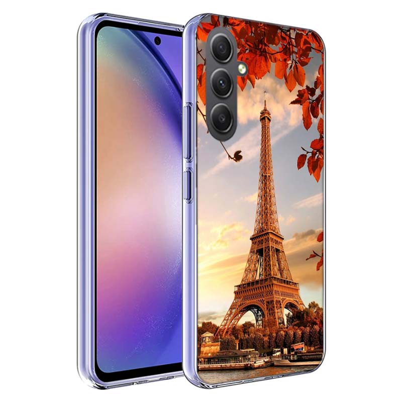 Eiffel Tower Art Phone Case for Samsung A17 A37 A57 A07 A16 A26 A36 A56 A06 A02S A12 A22 A32 A52S A04S A14 A24 A34 A54 A03 A13 A