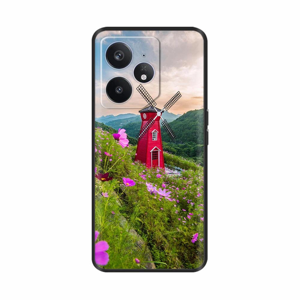 Для Realme Neo 7 Чехол Цветок Птица Мягкий Силикон ТПУ Чехол для Телефона Funda Для Realme Neo7 Чехол Realmi Neo 7 Coque Сумки для Телефона Чехлы