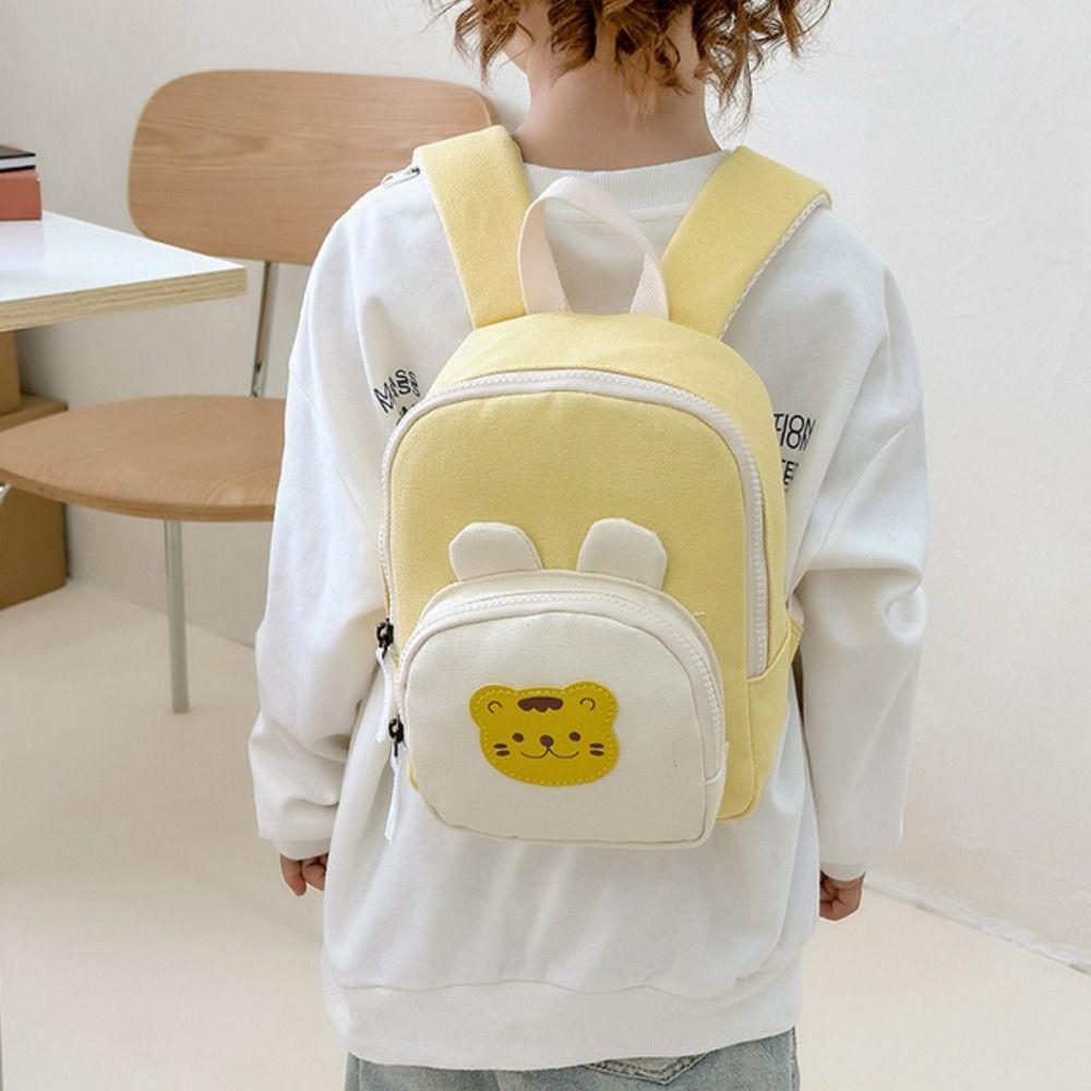 Canvas Kindergarten Schoolbag Cartoon Bear Kids Travel Bag Cute Kids Backpack  Kindergarten