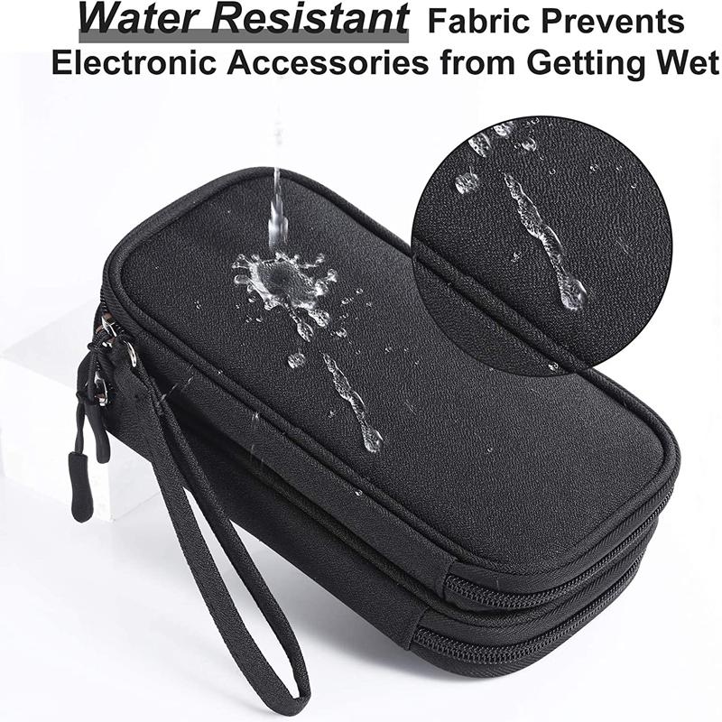 Дорожная сумка для кабеля Портативная цифровая сумка для хранения Водонепроницаемая сумка для хранения электронных аксессуаров Дорожный органайзер Кабельный органайзер