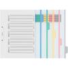 KOKUYO File Index Divider Cards, PP, A4, 5 Tabs, 2 Holes, 5 Sets, Shiki-P30