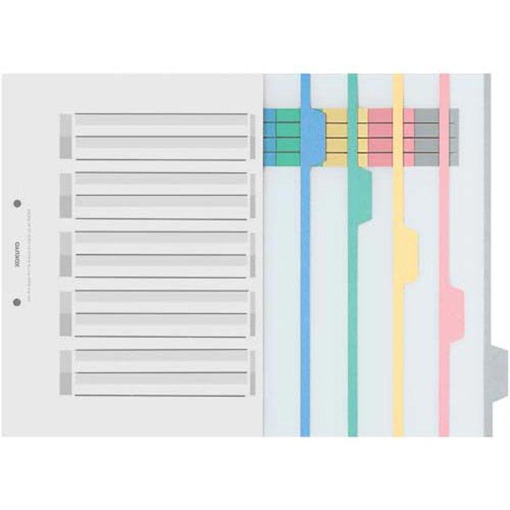 KOKUYO File Index Divider Cards, PP, A4, 5 Tabs, 2 Holes, 5 Sets, Shiki-P30