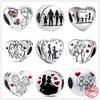 New 925 Sterling Silver Loving Family Sweetheart Charm Bead For Women Fit Temperament Bracelet Jewelry S 925 For Girl