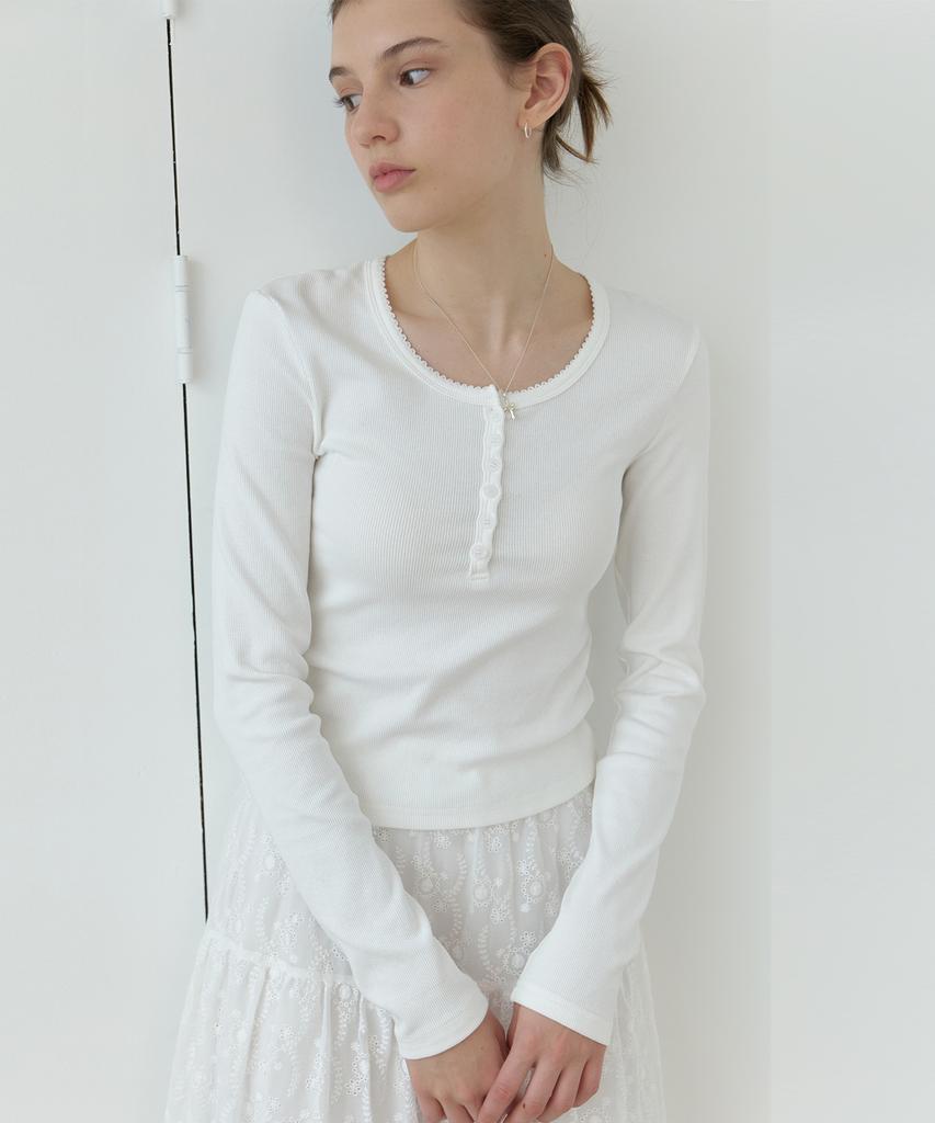 RE L Sarah Ls Ver. T-Shirt (Ivory)