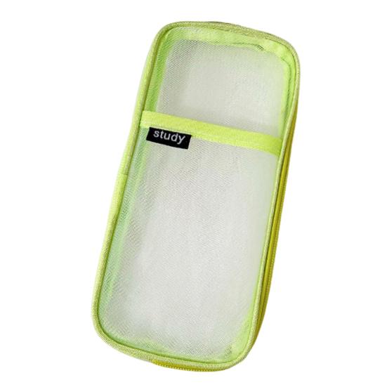 Простой сетчатый тканевый пенал, дышащий, компактный размер, большая емкость, прозрачная сетка, дизайн для хранения