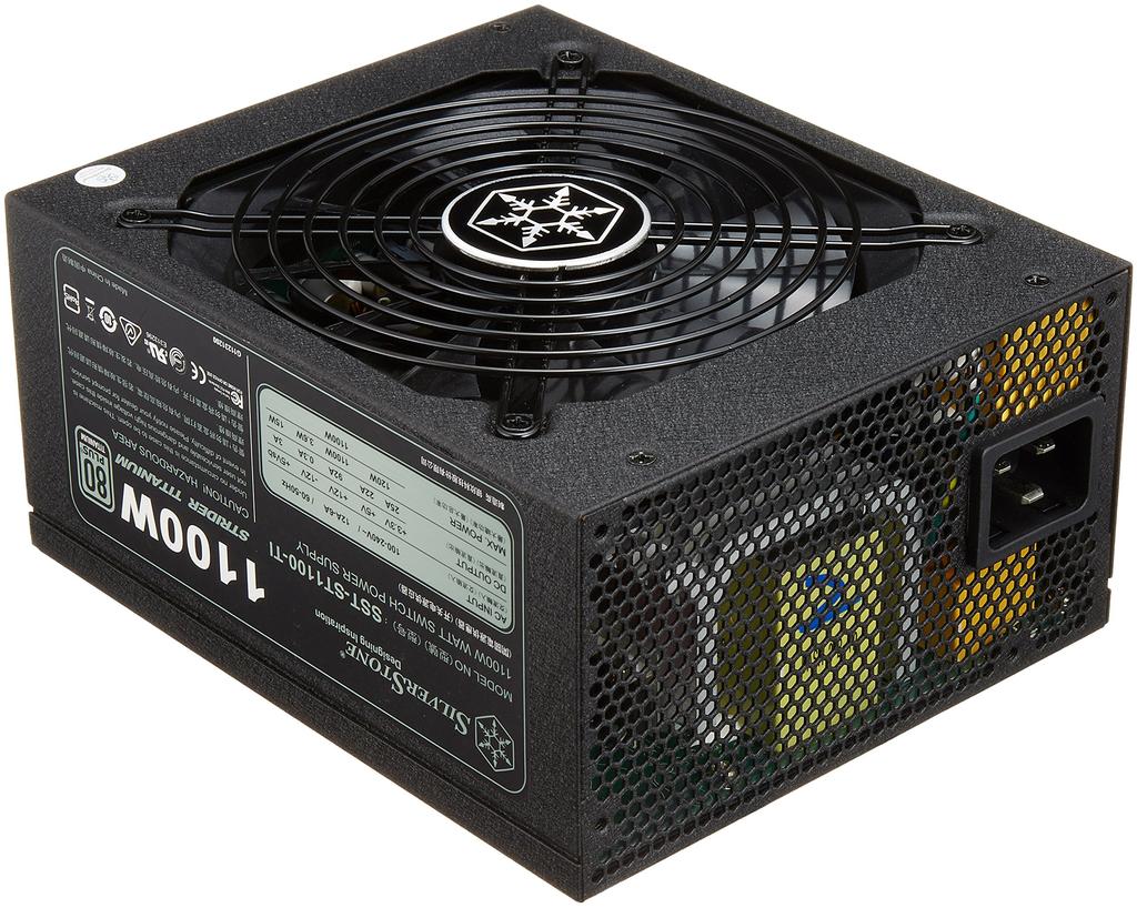 Блок питания SilverStone 1100W 80PLUS TITANIUM Полностью модульный ATX SST-ST1100-TI