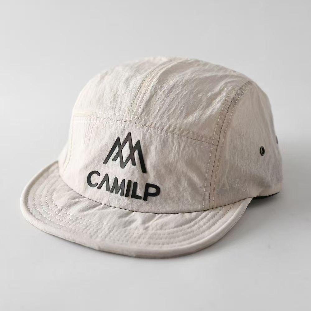 Summer short brim baseball cap solid color hat men's big head circumference soft top retro quick-drying cap versatile