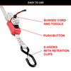 Master Lock Tie Down Strap with Hooks and Buckle, 180 x 2,5 cm