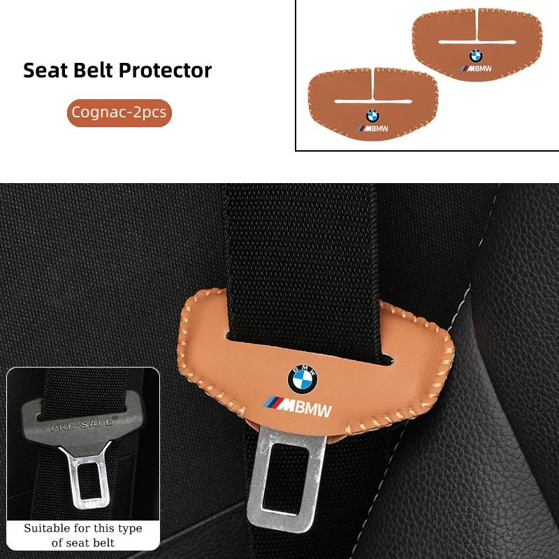 Car Sticker 2025 Hot Car Styling Leather Seat Belt Buckle Protector Lock Cover For BMW E46 E90 E60 F10 E39 F30 E36 F20 E87 E90 E