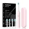Электрическая зубная щетка Sonic 6-Speed Electric Toothbrush 2024 года — мягкая щетина для взрослых, набор для пары