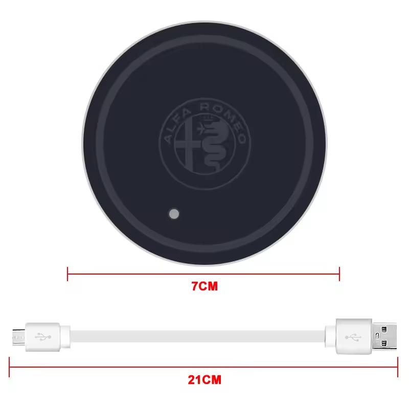 IMKC9 Car USB Charging Luminescent Cup Pad Interior Atmosphere Lamp For Alfa Romeo serpent Giulia 159 156 MITO Stelvio 147 Accessories