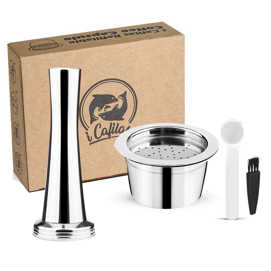 i Cafilas [YK01] Многоразовые кофейные капсулы, многоразовый фильтр, кремница из нержавеющей стали 304 для Lavazza Blue Espresso Point Tchibo Cafissimo K Fee