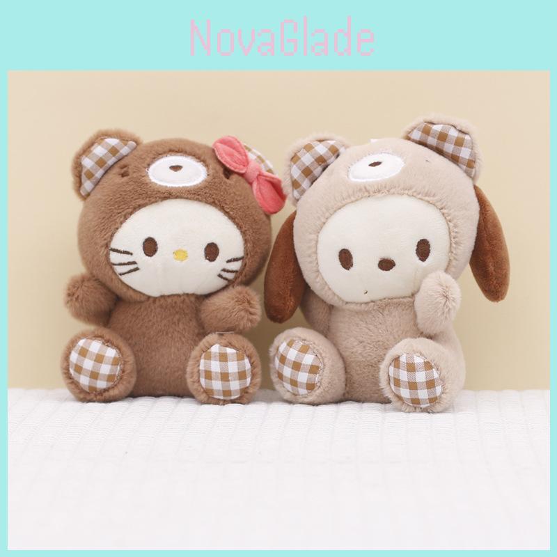Sanrio Melody Cinnamoroll Kuromi Plush Pendant Doll Keychain Gift Stuffed Toys