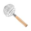 Wood Handle Spring Egg Whisk Stainless Steel Egg Mixer Kitchen Supplies Spiral Egg Beater  Butter