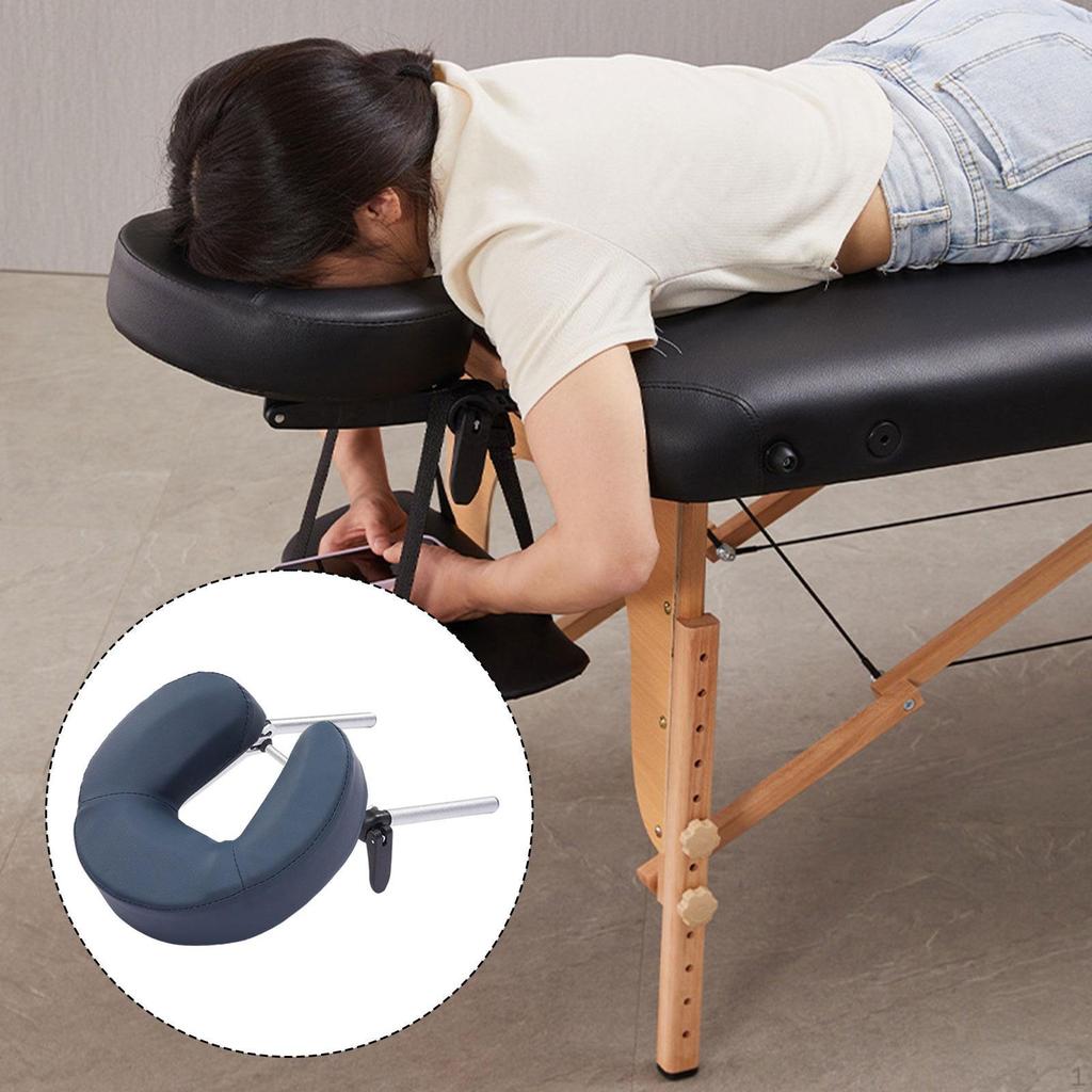 Face Cradle with Pillow for Massage Table Comfortable PU and Sponge Aluminum Alloy Bracket Sturdy