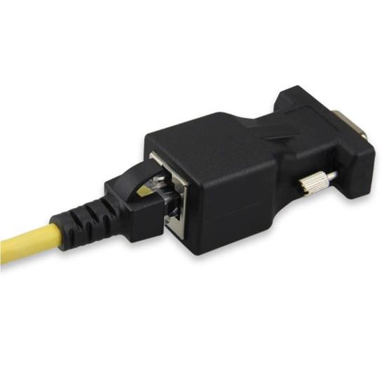 2 шт. 9-контактный последовательный порт DB9 RS232 «папа» и «мама» на RJ45 Cat5e/6 Ethernet-адаптер