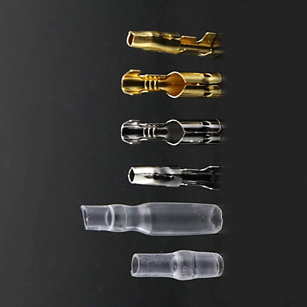 ZOYUBS Kiboshi Terminal Set, 400 Pieces, Gold Plated, Silver Plated, Round Type, Sleeve Set,