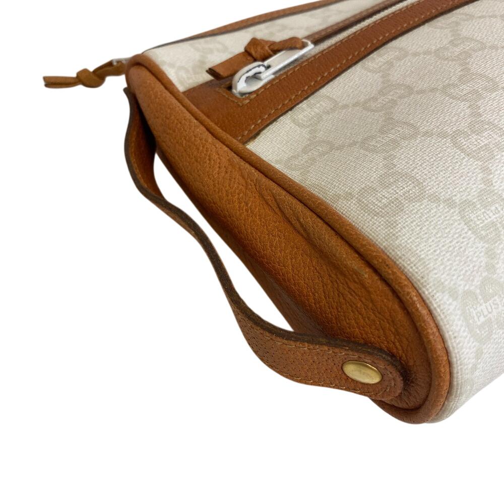 Gucci Клатч-кошелек старый Gucci GG plus ПВХ-покрытие холст деловая сумка белое ПВХ-покрытие холст Женский Б/У