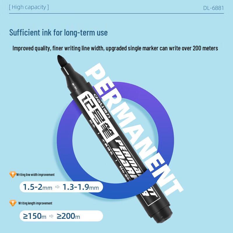 Deli 6881 Broad Tip Permanent Marker Pen
