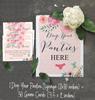 Inkdotpot Girls Night Out Bachelorette Party Panty Game Floral Bridal Shower Game 1 SignA    30 Size CardsA  Light