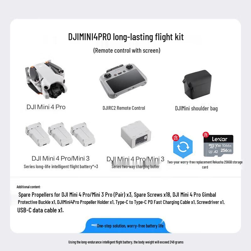 DJI Mini 4 Pro Long Endurance Fly More Combo с пультом с экраном (Китайская версия)
